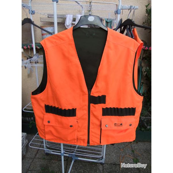 GILET DECHASSE FLUO REVERSIBLE