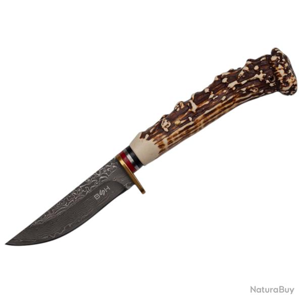 Couteau BSH  - Lame � pointe tombante de 90 mm - pour la chasse/p�che classique