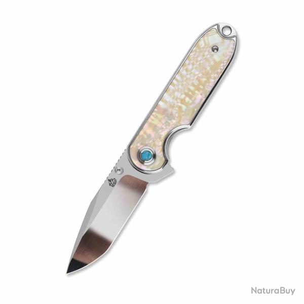 Couteau QSP Nebula Lame Acier 14C28N Manche Nacre Liner Lock IKBS QS168A