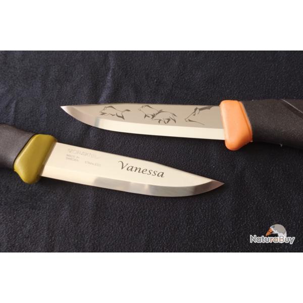 Pack Club XXL - Couteau Morakniv Companion et porte-clef - personnalis�s - Sanglier