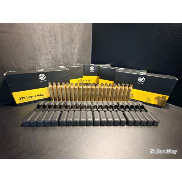 Douilles �tuis RWS 338 Lapua Magnum (x90)