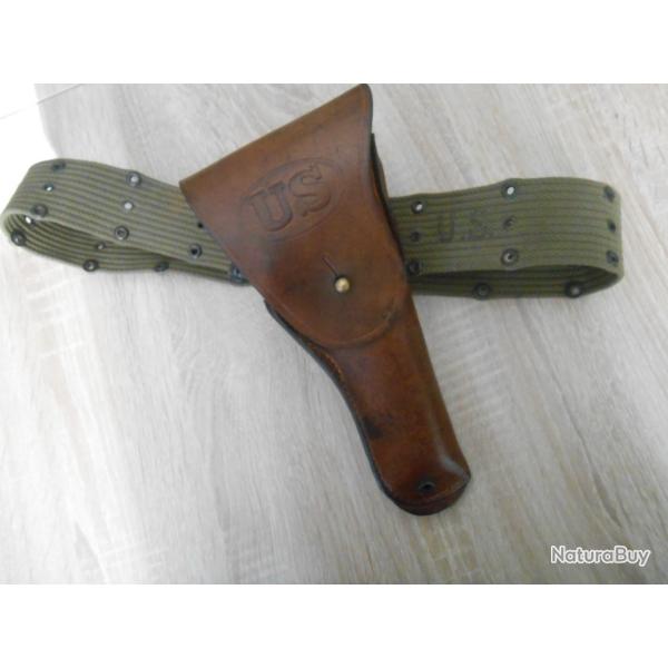 WWll etui holster pour colt 45 avec ceinturon