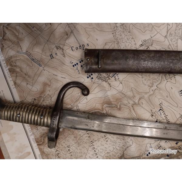 sabre baonnette Modle 1866 chassepot mme numro