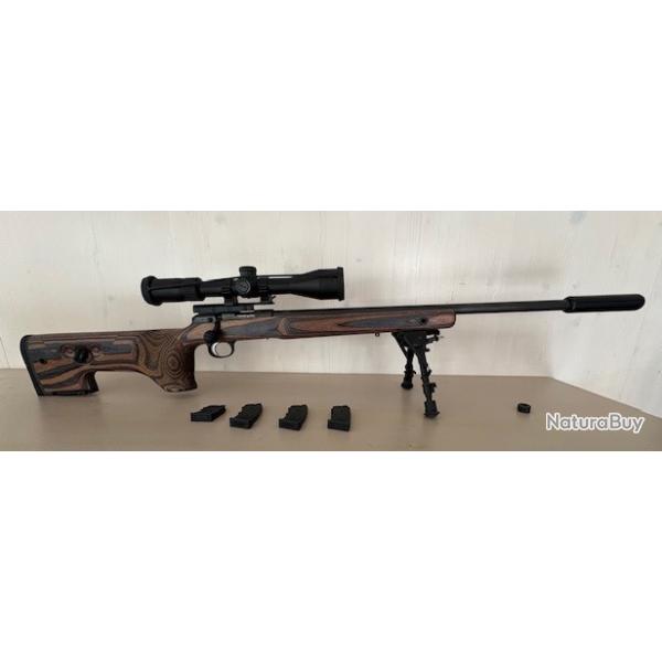 A vendre carabine CZ  457 range cal 22 lr avec lunette, bipied, r�ducteur de son