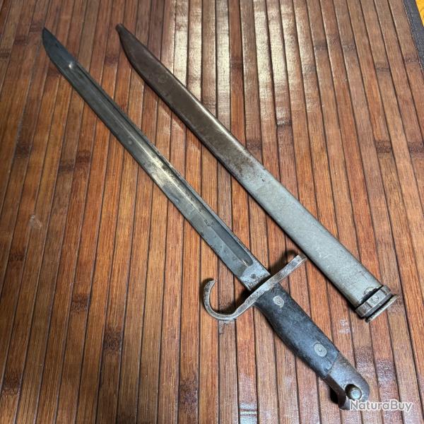 BA�ONNETTE ARISAKA MOD 30 PR�COCE KANASHIRO SAKUGANKI DE L'ARM�E IMP�RIAL JAPONAISE AVEC FOURREAU