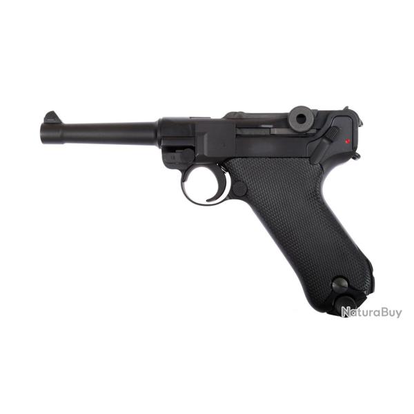 P08 4" BLACK PISTOLET GBB WE-P001