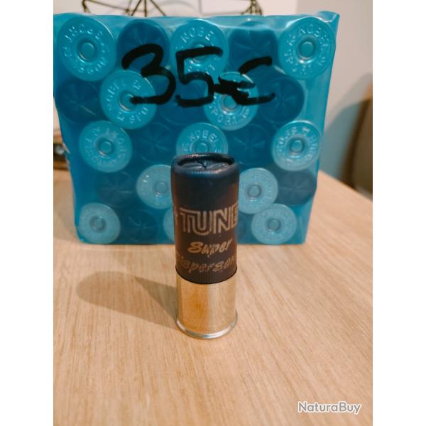 Tunet Super Dispersante x25Calibre 12, Plomb n9, Charge 36g, Culot 23mm, Chambre 70mm.