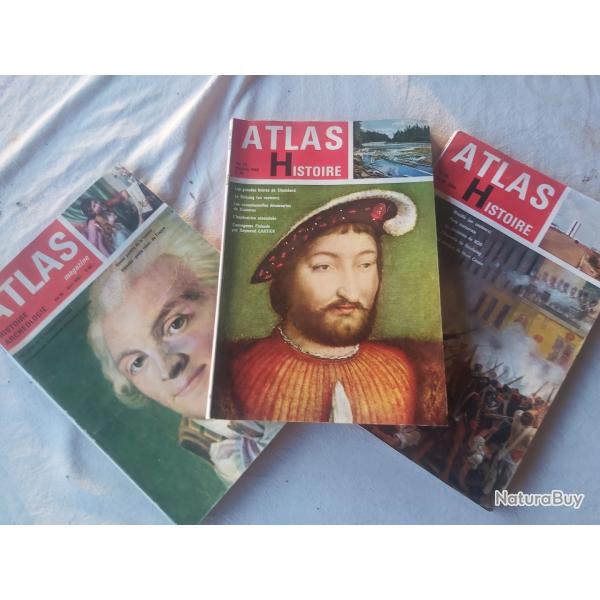 Lot de trois revues Atlas histoire