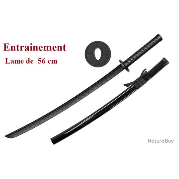 Katana Noir d'entrainement lame de 56 cm