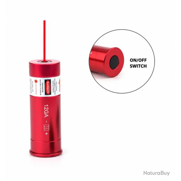 CARTOUCHE LASER DE R�GLAGE CALIBRE 12 - Interrupteur Marche/Arr�t