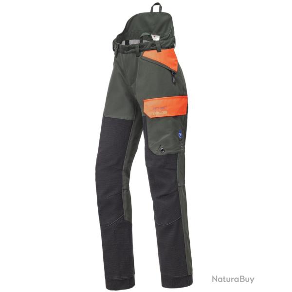Pantalon de protection pour femme Waterproof Hatz Watz Couleur Vert orange fluo