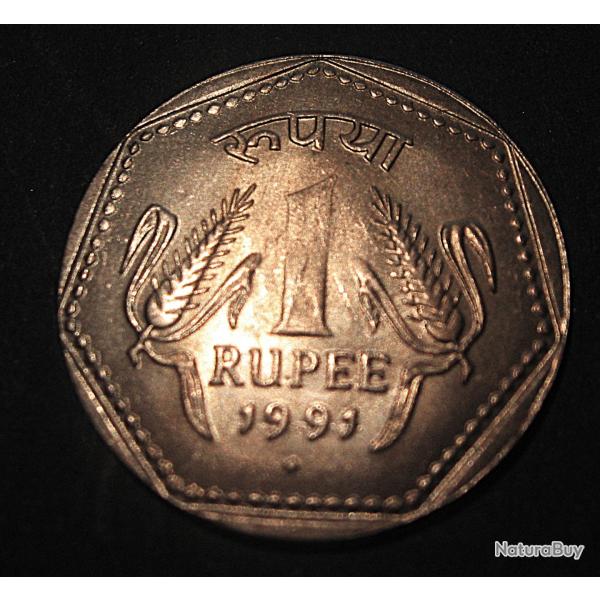 Inde  piece de 1rupee 1991 ttb+