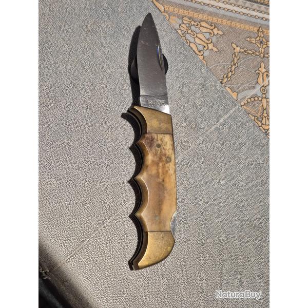 Rare Couteau pliant KERSHAW os de mammouth