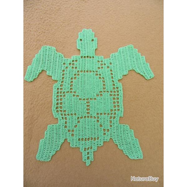 Napperon Tortue Marine . D�coration Textile marine.