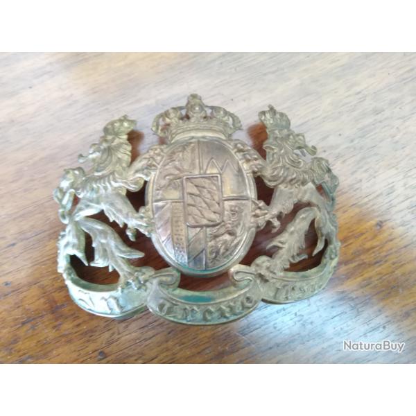 Authentique Plaque de casque � pointe Bavi�re