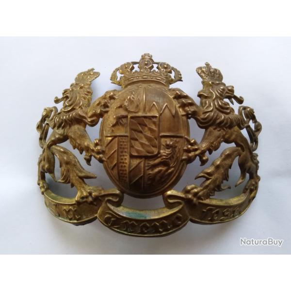 Authentique Plaque de casque � pointe Bavi�re