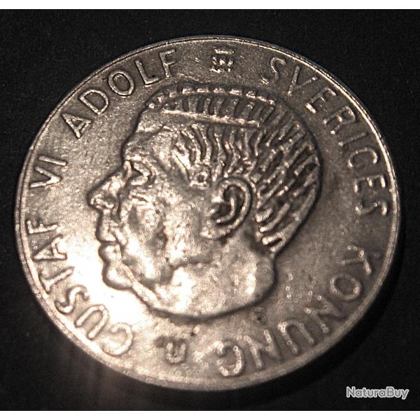 Suede, piece de 1 krona 1973  diametre 24,5 mm ttb gustaf VI adolf