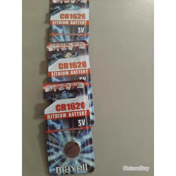 4 Piles CR1620 maxell 3V