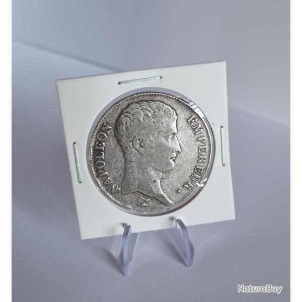 Ecu 5 Francs Argent Napolon Ier ( 1er ) An 13 M ( 1804 - 1805 ) Toulouse , XIXme Sicle , 19me