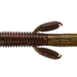 Leurre Souple Reins Craw Tube - 10Cm watermelon red flakes