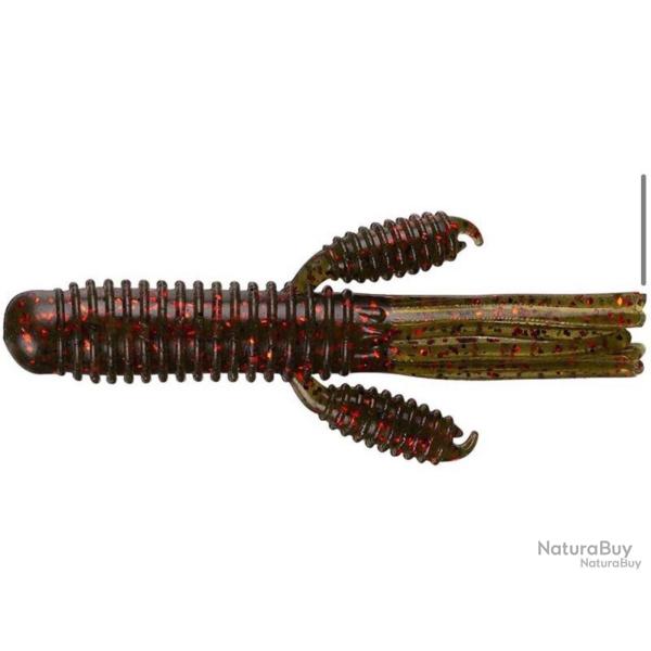 Leurre Souple Reins Craw Tube - 10Cm watermelon red flakes