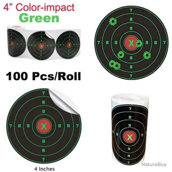 Rouleau  de 100 Cibles auto-adhsives - Cible ractive (3)