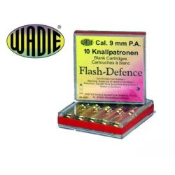 Balle &agrave; blanc Wadie Flash defence P.a. - Par 10 - Cal. 9 mm P.A.