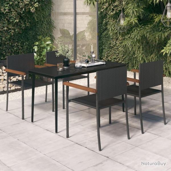 Ensemble � manger de jardin 5 pcs Noir