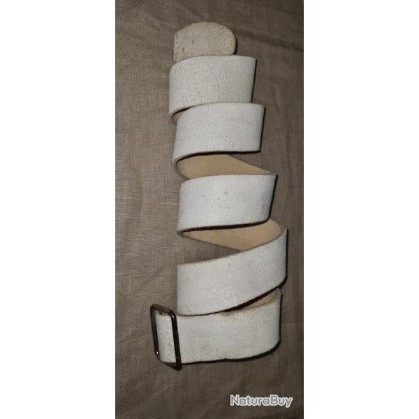 bretelle en buffle blanc pour Mousqueton,  Lebel,  ou autre