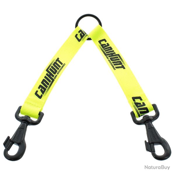 Accouples pour chien double HUNTER jaune 25cm