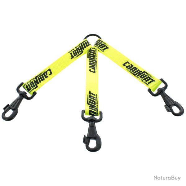 Accouples pour chien triple HUNTER jaune 25cm