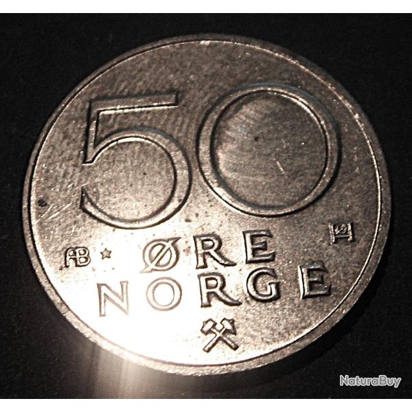 Norvege, piece de 50 ore 1980 ttb+