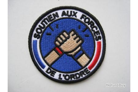 Écusson Brodé Soutien Aux Forces De L'Ordre – 8x8 Cm, Qualité Pro, à Coudre, Neuf