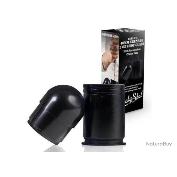 Lot de2verres  shooter noir Lucky Shot lance grenade C/.40mm 1 sans prix de reserve