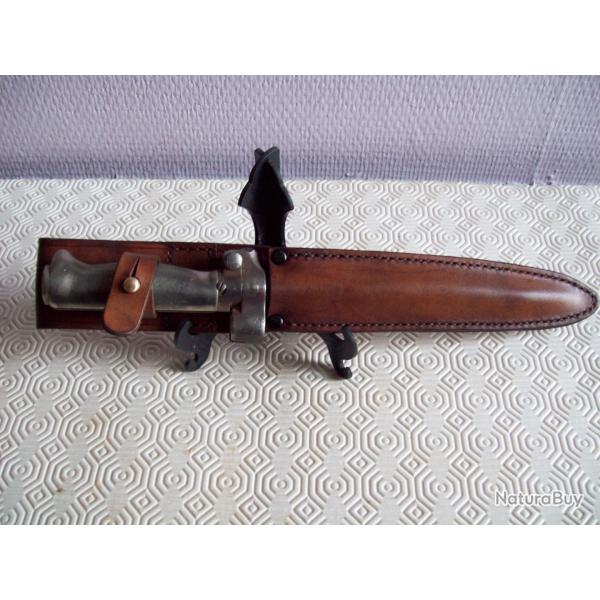 militaria ww1 francais poignard de tranch�e 14/18 ersatz fait  baionnette1886 cass� poilu