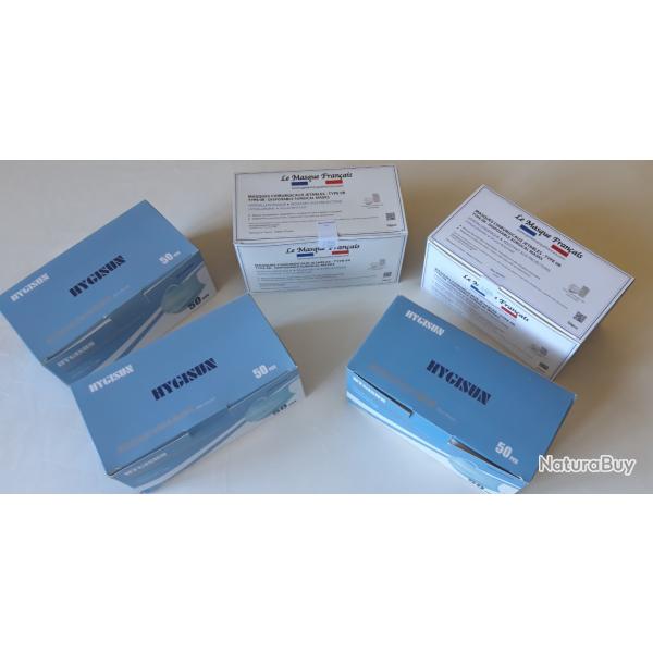 5 botes de masque chirurgicaux