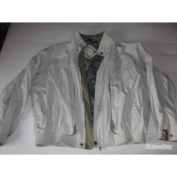 Blouson �t� blanc et cru homme taille 44 54