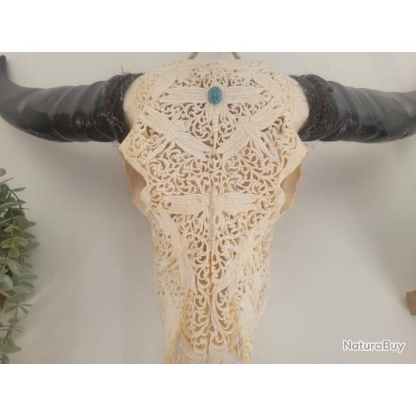 Crne de buffle sculpt  la main - pice unique