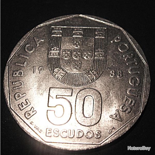 Portugal, piece de 50 escudos 1988 ttb+