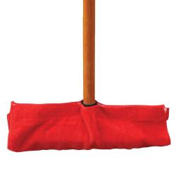 Serpillères pour balai en microfibre bleues et rouges Lot de 4