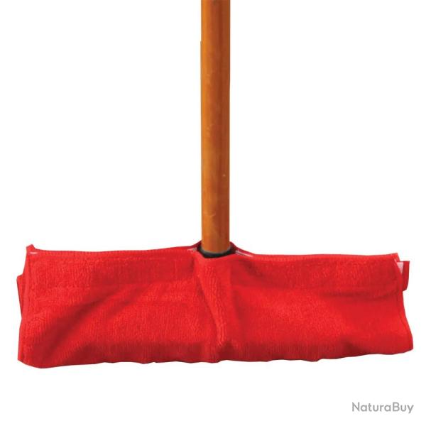 Serpill�res pour balai en microfibre bleues et rouges Lot de 4