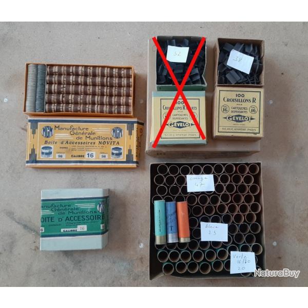 Lot pour rechargement du calibre 16