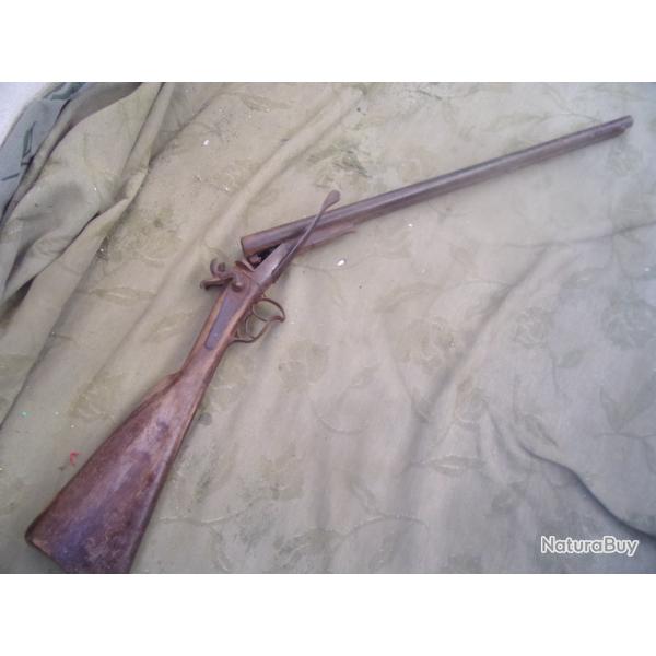 fusil type Lefaucheux � broche 16, canons 64,1 cm