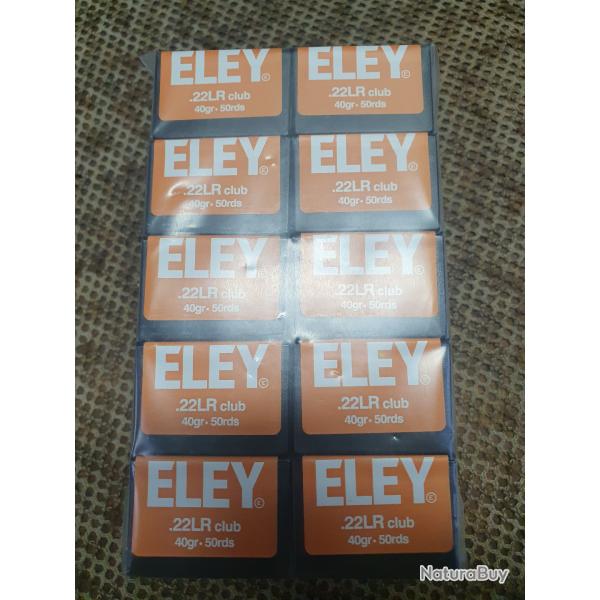 500 cartouches ELEY mod�le CLUB de 22 LR � balle plomb de 40 grains ( lire l'annonce svp )