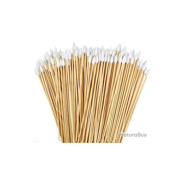 Lot 100 coton tige long 15cm en pointe