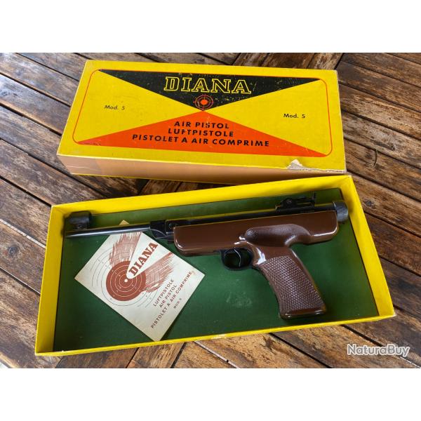 Pistolet  plomb Diana modle 5 avec bote d'origine