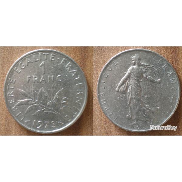 France 1 Franc 1973 Piece Semeuse Francs Nickel