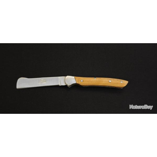 Couteau greffoir 6�cm acier inoxydable - Manche en teck