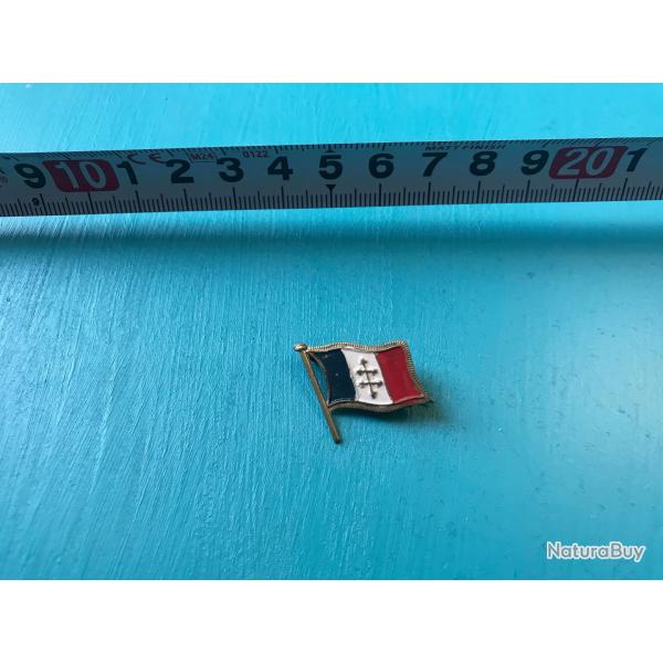 Insigne �maill� : Drapeau fran�ais avec Croix de Lorraine