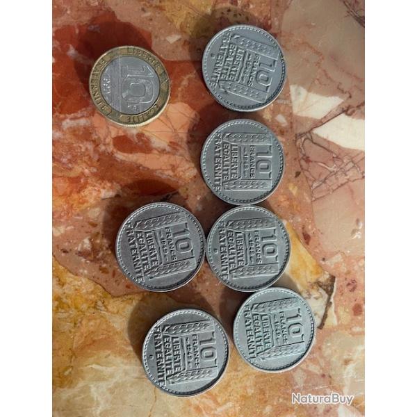 lot de  6 pieces Francs  1948 1949